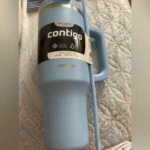 Contigo Light Blue Water Bottle with Straw(40oz)
